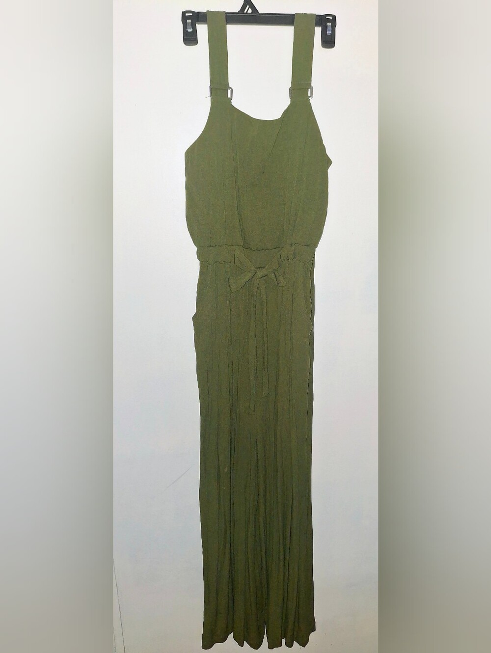 No Boundaries Olive Jumper with Waist Tie